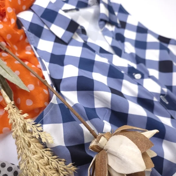 New Tommy Hilfiger Blue and White Dress Cotton With Pockets Sz 10 - Picture 7 of 14